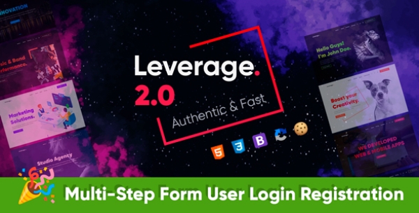 Leverage - Form Wizard Bootstrap HTML Template | Specialty Pages