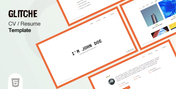 Glitche - CV/Resume Template