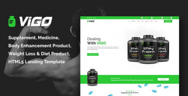 VIGO Health Supplement Landing Page HTML Template